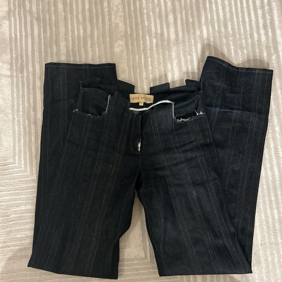 Aya Muse Denim - Aya Muse Women's Dark Blue Flare Jeans